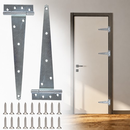 6pcs tee hinges - tee, galvanised