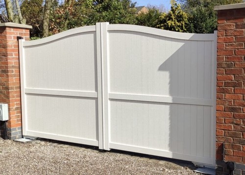 Aluminium driveway gates curve - aluminium,