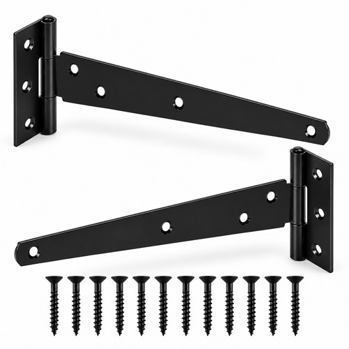 Pcs black garden gate hinges - black,