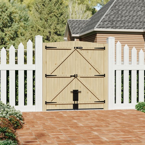 6ft driveway gate wooden - gate,