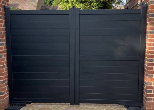 Aluminium driveway gates - aluminium,