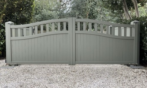 Aluminium driveway gates curve - aluminium,
