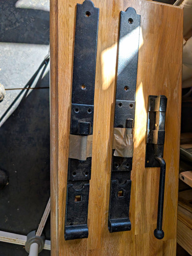 Hinge latch set black - black, metal